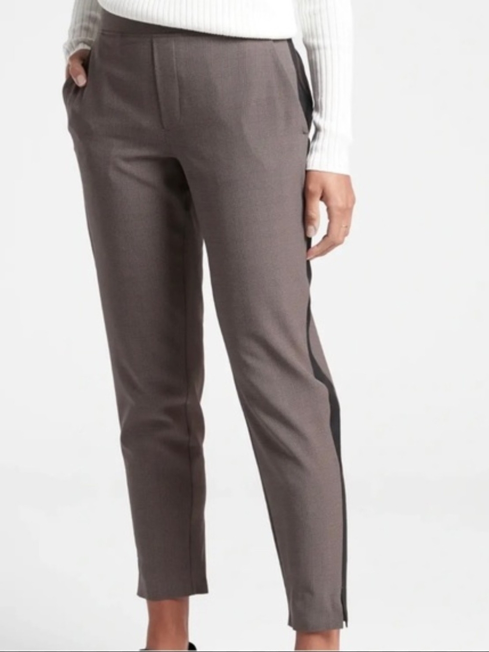Athleta Brooklyn Ankle Pants Size 4 Mid Rise Tailored Wrinkle-resistant Stretch